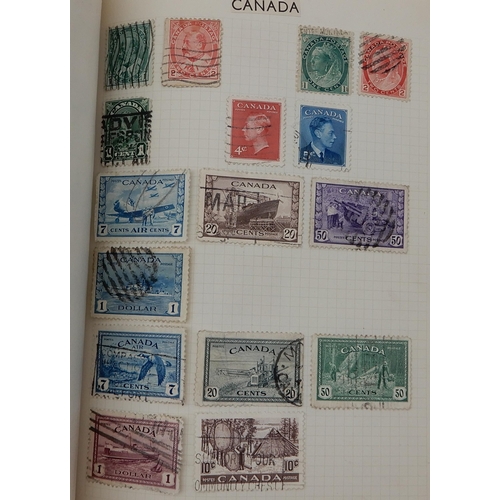 315 - The F.G. Cadet Album a worldwide stamps used and hinged  