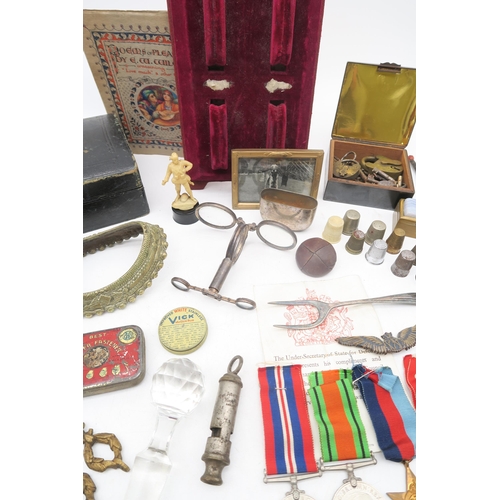 339 - A large and eclectic mixed lot, comprising a silver Hackney Horse Society medal, engraved 