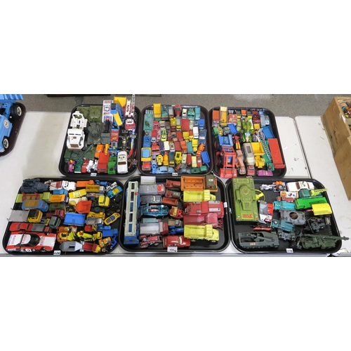 406 - A large collection of play-worn model vehicles, with Matchbox, Dinky and Corgi examples etc. 