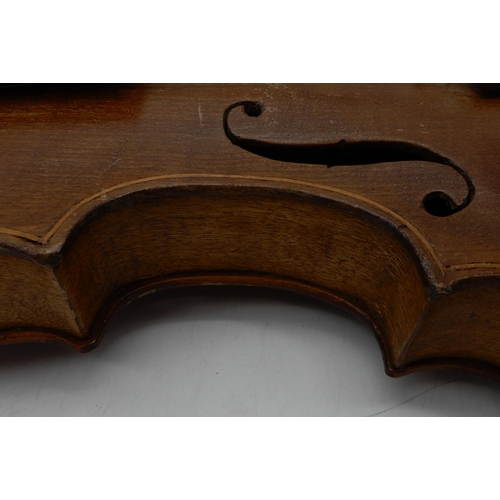 410 - A one piece back viola 40.5cm bearing label with inscription to the interior Made by Alex Ponder Tor... 