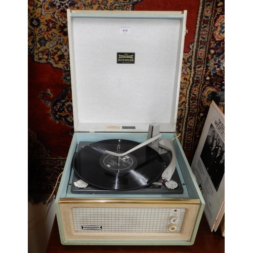 414 - A Dansette Bermuda Monarch record player together with various shellac 78 RPM records