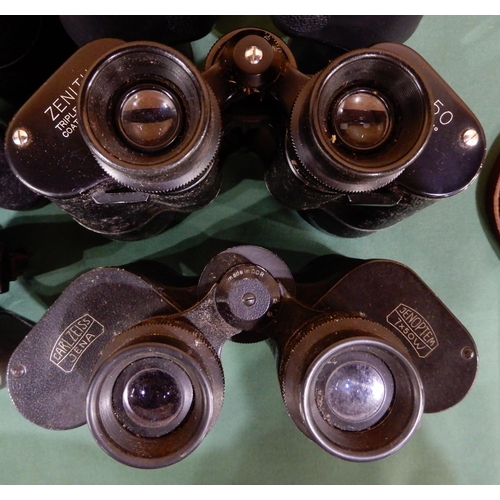 416 - Carl Zeiss Jenna a lot comprising various Carl Zeiss binoculars together examples from Canon, Kenloc... 