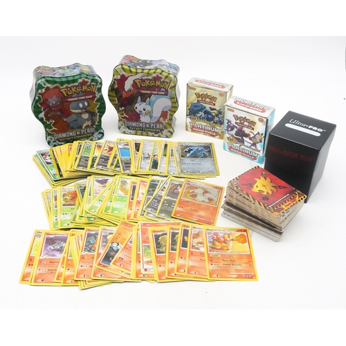 420 - A collection of Pokemon and Future Card Buddyfight cards, together with a Topps Match Attax trading ... 