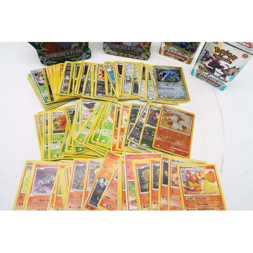 420 - A collection of Pokemon and Future Card Buddyfight cards, together with a Topps Match Attax trading ... 