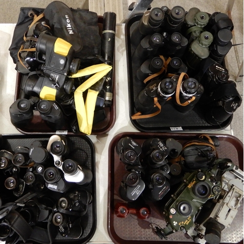 428 - A lot comprising  monoculars and binoculars various makers and models