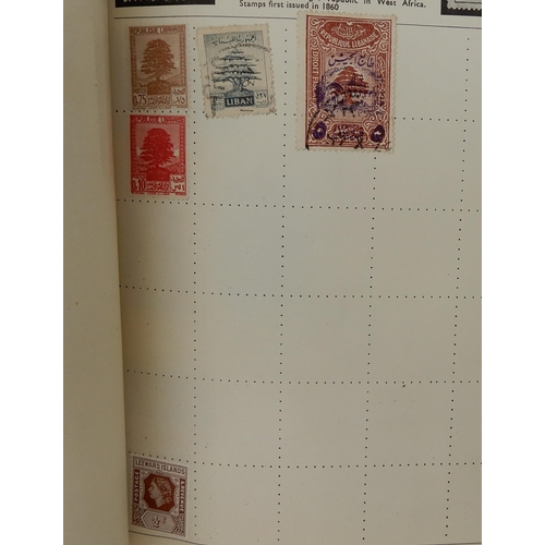 429 - The Albion Stamp Album with various worldwide stamps together with a small stock book with Deutsches... 