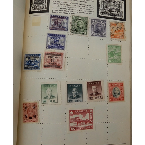 429 - The Albion Stamp Album with various worldwide stamps together with a small stock book with Deutsches... 