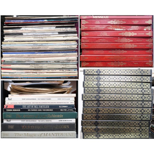 414A - VINYL RECORDS a good collection in three boxes and two cases of classical, operatic and easy listeni... 