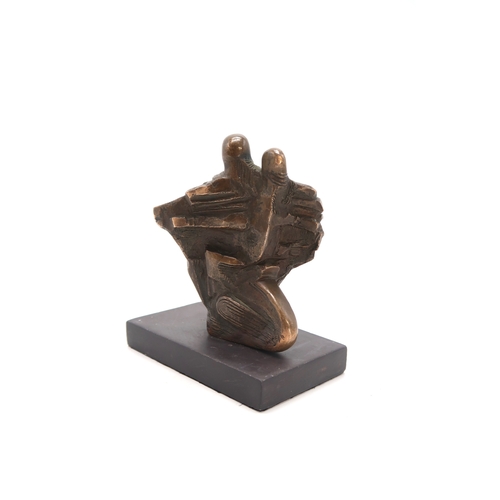 3001 - WILLI SOUKOP RA (AUSTRIAN 1907-1995)MOTORCYCLE RIDER AND PILLION PASSENGERBronze, signed with initia... 