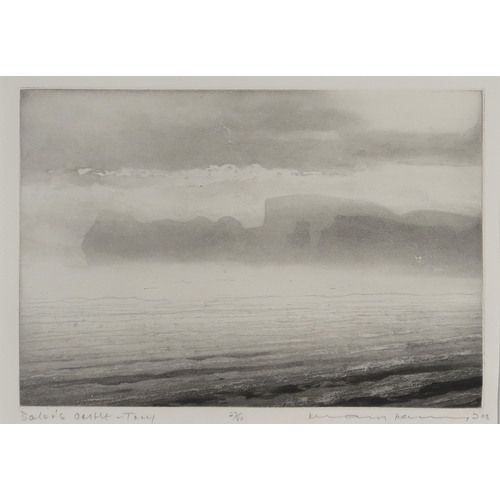 3007 - NORMAN ACKROYD CBE RA (BRITISH B.1938)BALOR'S CASTLE TORYAquatint, signed inscribed and numbered 27/... 