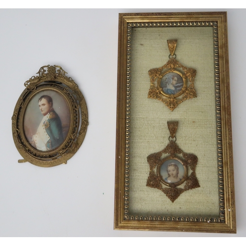 3020 - A QUANTITY OF MISCELLANEOUS DECORATIVE PORTRAIT MINIATURES (19/20thC) to include Sarah Page (15)Cite... 