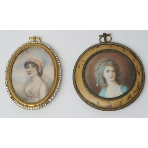 3020 - A QUANTITY OF MISCELLANEOUS DECORATIVE PORTRAIT MINIATURES (19/20thC) to include Sarah Page (15)Cite... 