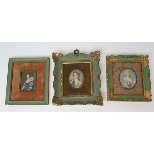 3021 - A QUANTITY OF MISCELLANEOUS DECORATIVE PORTRAIT MINIATURES (19/20thC) (16)Cites 9XOBNGQR... 