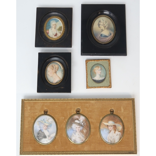 3021 - A QUANTITY OF MISCELLANEOUS DECORATIVE PORTRAIT MINIATURES (19/20thC) (16)Cites 9XOBNGQR... 