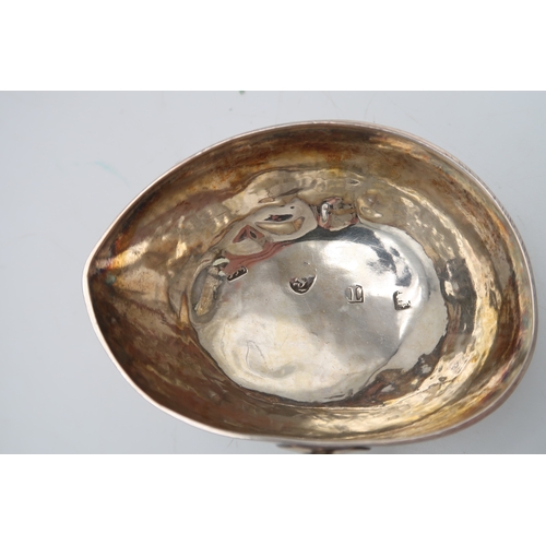 2546 - A GEORGE II SILVER TODDY LADLELondon 1734, maker's mark ?.R, with boat shaped bowl and engraved init... 