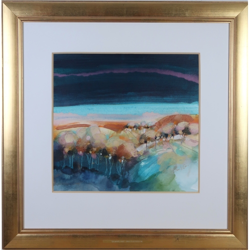 3033 - EMMA S DAVIS RSW (SCOTTISH B.1975)LANDSCAPEMixed media on paper, signed lower right, 51 x 53cm (20 x... 