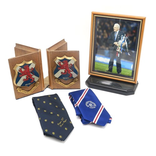 2671A - HAROLD DAVIS, RANGERS LEGEND - HIS MEDALSComprising 9ct gold and enamel 1960-61 Scottish Football Le... 