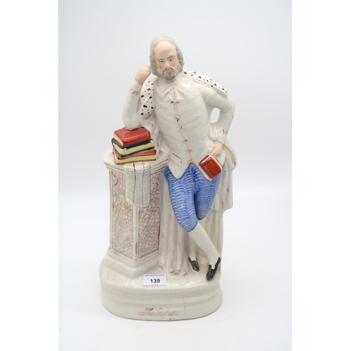 158 - A Staffordshire figure of Shakespeare