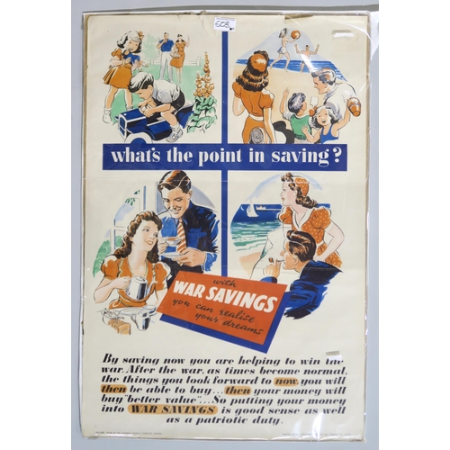 367 - Three original WW2 propaganda posters, comprising a framed SSAFA (Soldiers' Sailors' and Airmen's Fa... 