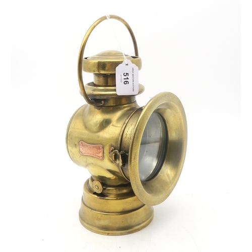 369 - A brass Lucas 'King of the Road' automotive lamp, no. 724, measuring approx. 25.5cm in height, exclu... 