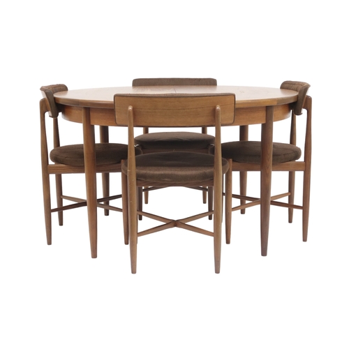 2098 - A MID 20TH CENTURY TEAK G PLAN FRASCO DINING TABLE AND FOUR CHAIRS circular extending dining ta... 