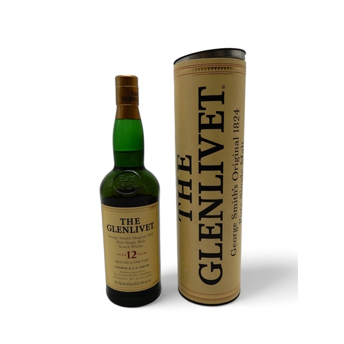 2697E - GLENLIVET AGED 12 YEARSGeorge Smith's Original 1824 Pure Single Malt Scotch Whisky Aged In Oak Casks... 