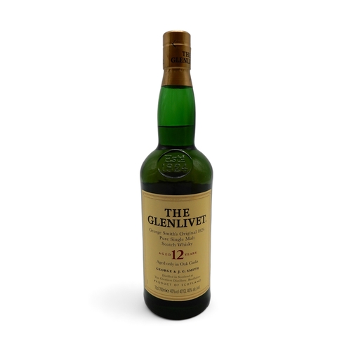 2697E - GLENLIVET AGED 12 YEARSGeorge Smith's Original 1824 Pure Single Malt Scotch Whisky Aged In Oak Casks... 