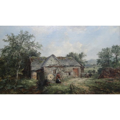 902 - T.J. WILSON (SCOTTISH 19th CENTURY) WATERMILL Oil on canvas, signed lower right, 28 x 49cm... 