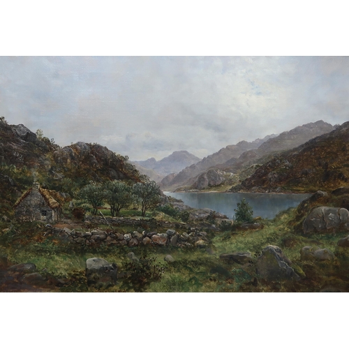 903 - JOHN MILNE DONALD (SCOTTISH 1819-1866) A LOCHSIDE CROFTOil on canvas, signed lower left, 36 x 5... 