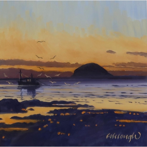 916 - FRANK COLCLOUGH (SCOTTISH b.1975)  AILSA SUNSET Oil on board, signed lower right, 19 ... 