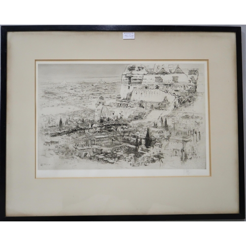 925 - WILLIAM WALCOT RBA, RE(RUSSIAN 1874-1943) ENTRY OF A CONSUL Etching, signed lower right, 53 x 60cm T... 