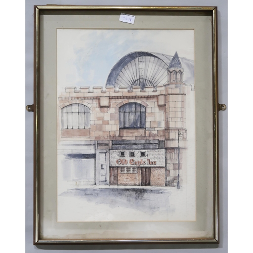 930 - *GAHAGAN (SCOTTISH CONTEMPORARY) THE OLD EAGLE INN Watercolour and ink, signed lower right... 