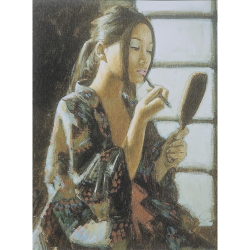 939 - FABIAN PEREZ (ARGENTINIAN b.1967) GEISHA WITH MIRROR Print multiple, 59 x 45cm... 