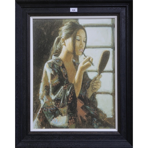 939 - FABIAN PEREZ (ARGENTINIAN b.1967) GEISHA WITH MIRROR Print multiple, 59 x 45cm... 