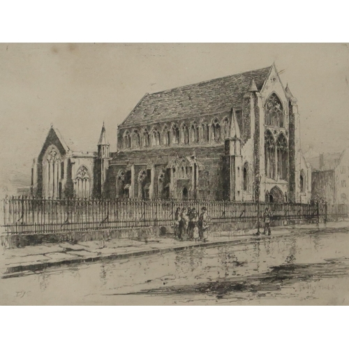 943 - DAVID YOUNG CAMERON (SCOTTISH 1865-1945) PAISLEY ABBEY Etching, signed lower right, 15.5 x 19.5cm To... 