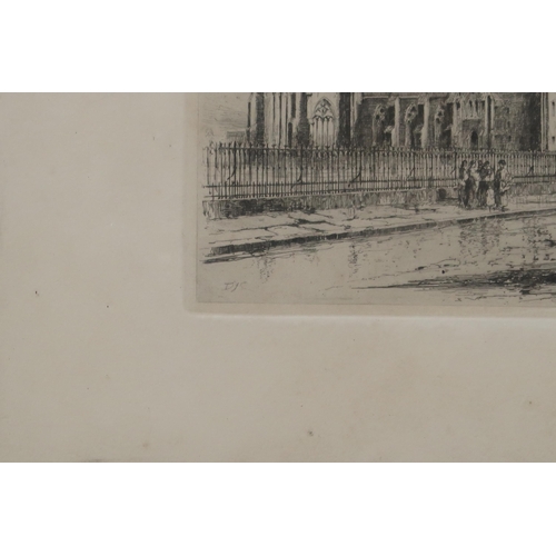 943 - DAVID YOUNG CAMERON (SCOTTISH 1865-1945) PAISLEY ABBEY Etching, signed lower right, 15.5 x 19.5cm To... 