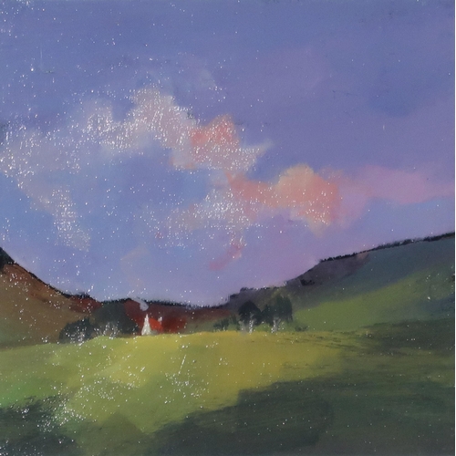 946 - COLIN IAN CHRISTIE BA (SCOTTISH CONTEMPORARY) SPLASH OF SUN Oil on board, dated 2019, 10 x 10cm Titl... 