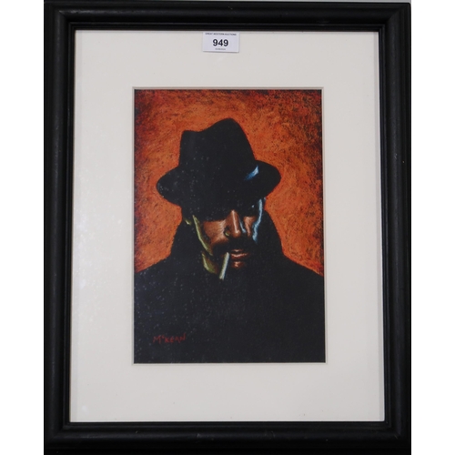 949 - GRAHAM MCKEAN (SCOTTISH b.1962) THE SPIV Pastel on paper, signed lower left, 29 x 19cm&nbs... 