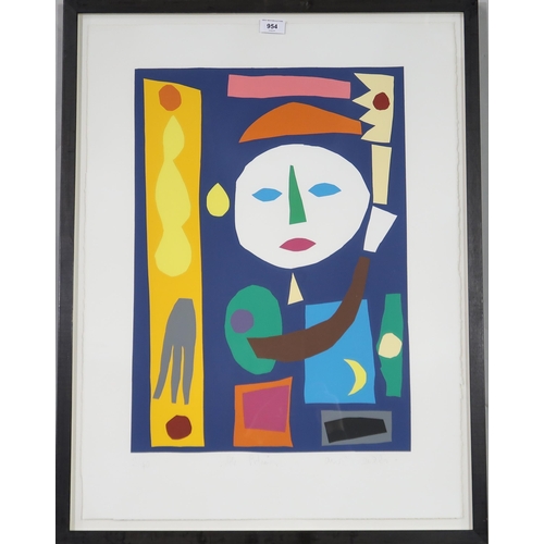 954 - ADRIAN WISZNIEWSKI (SCOTTISH b.1958) LITTLE PITCAIRN Screenprint, signed lower right, numbered 2/40,... 