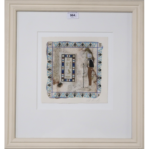 964 - VICTORIA CASSIDY (BRITISH b.1965)  HATHOR Watercolour, signed lower right, dated 1993... 