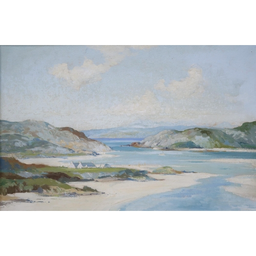 968 - TOM HOVELL SHANKS RSW RGI PAI (SCOTTISH 1921-2020) COASTAL SCENE Oil on board, signed lowe... 