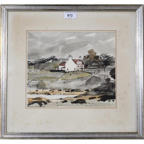 972 - TOM HOVELL SHANKS RSW RGI PAI (SCOTTISH 1921-2020) ORD, ISLE OF SKYE Watercolour, signed l... 