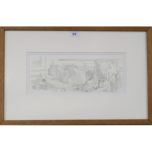 976 - TOM HOVELL SHANKS RSW RGI PAI (SCOTTISH 1921-2020) NAPPING Pencil, signed lower left, 15 x... 