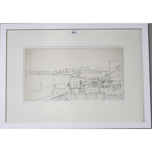 987 - TOM HOVELL SHANKS RSW RGI PAI (SCOTTISH 1921-2020) TIREE Ink on paper, signed lower right, 28.5 x 54... 