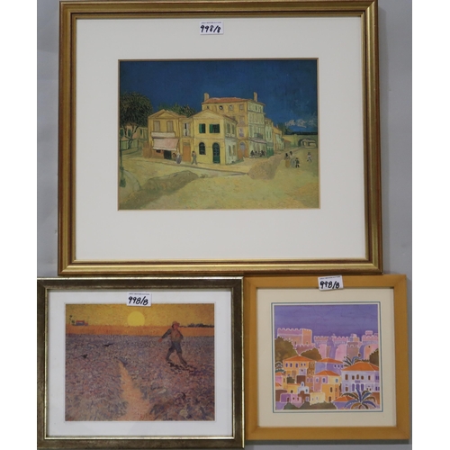 998 - A LOT OF VARIOUS PRINTS TO INCLUDE ALBERTO MOROCCO, VINCENT VAN GOGH AND GILLIES (7)... 