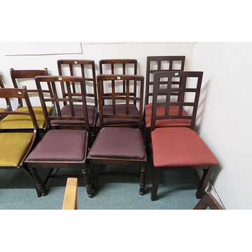 124 - A lot of twenty assorted 20th century upholstered dining chairs (2)