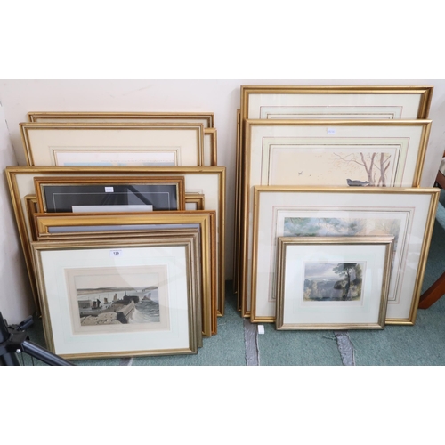 129 - *WITHDRAWN* A large lot of assorted framed prints mainly of game birds and deer to include, Archibal... 