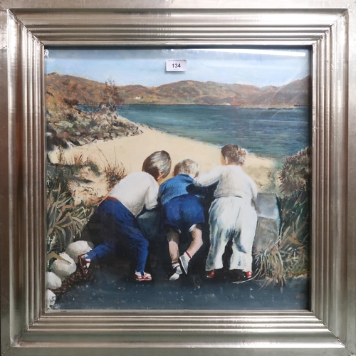 134 - A framed oil on board signed Lowden, June 1964 to verso