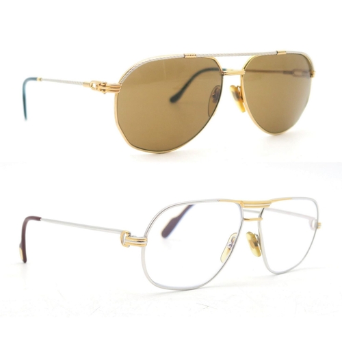 325 - A pair of Cartier glasses, dated 1988, numbered 59 14 to the bridge, the temples marked 