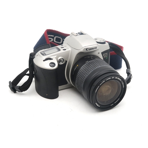 327 - A Canon Eos 500N camera, fitted with a Canon Zoom Lens EF 28-80mm 1:3.5-5.6